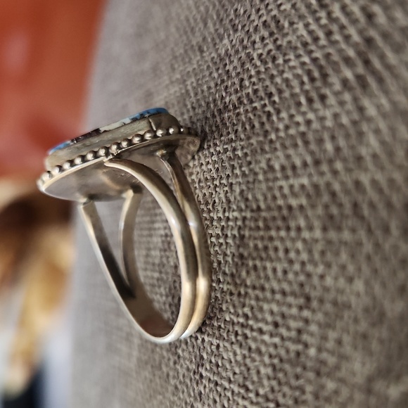 Stunning NWOT Native American Navajo Golden Hills Turquoise Ring 💙💍🤎🎁 - Picture 3 of 11